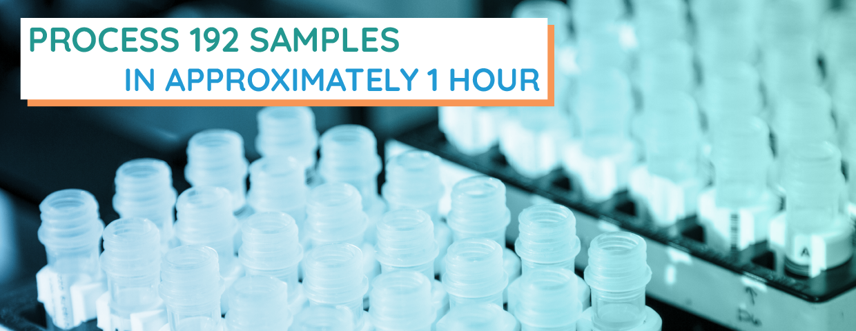 Process 192 samples in approximately 1 hour with our High Throughput method