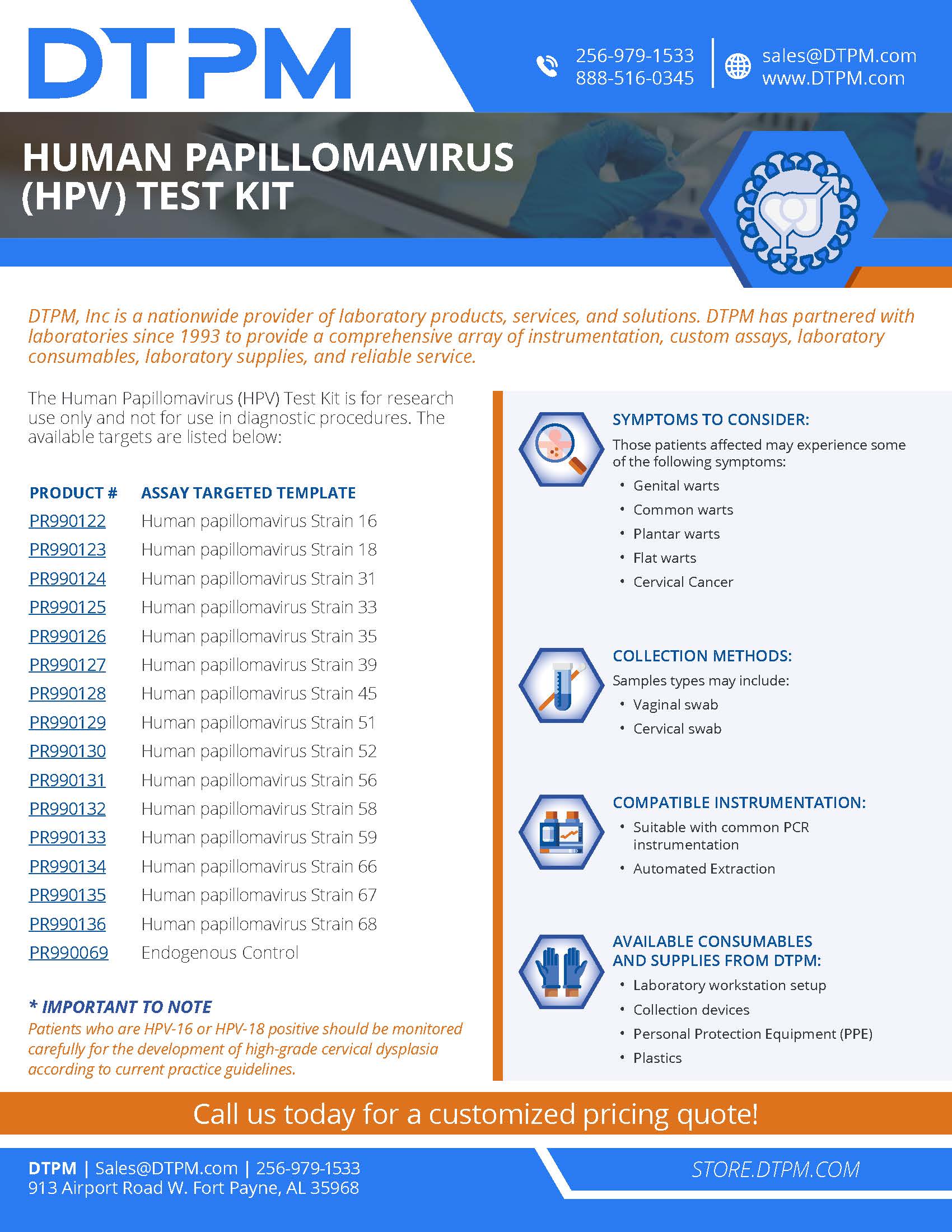 DTPM HPV Test Kit