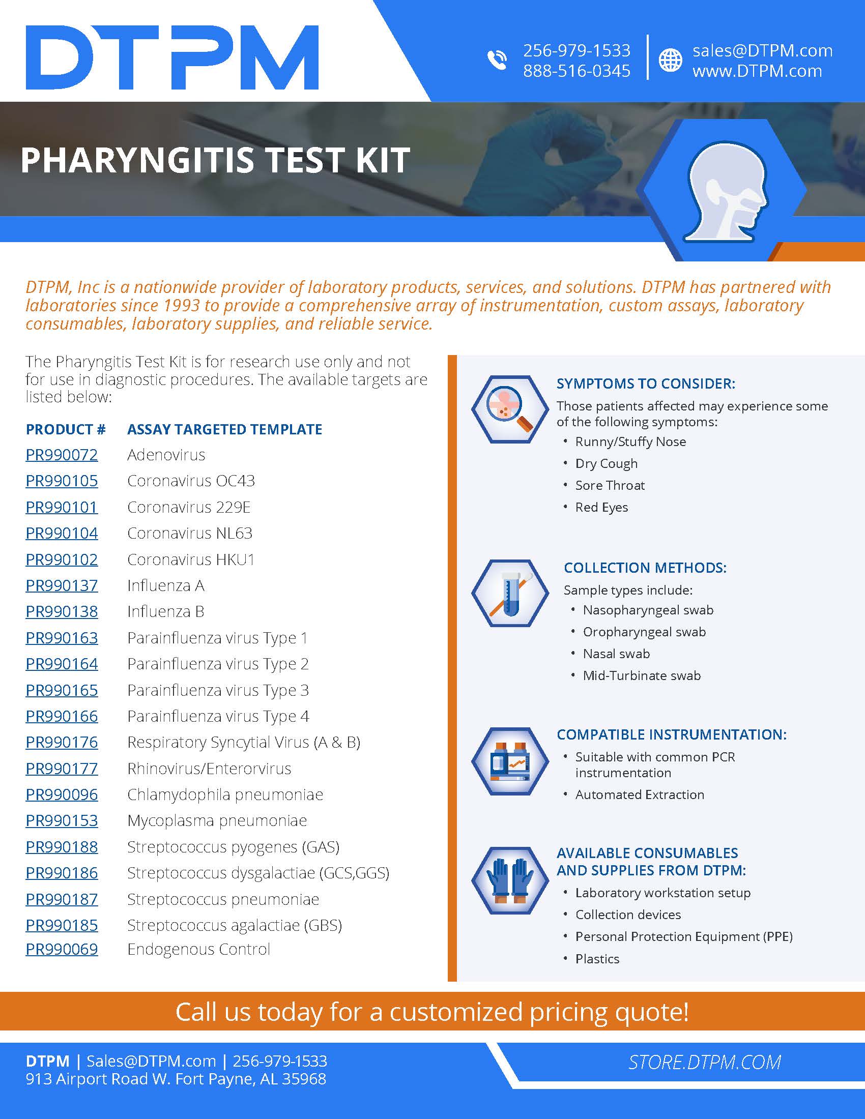 DTPM Pharyngitis Test Kit