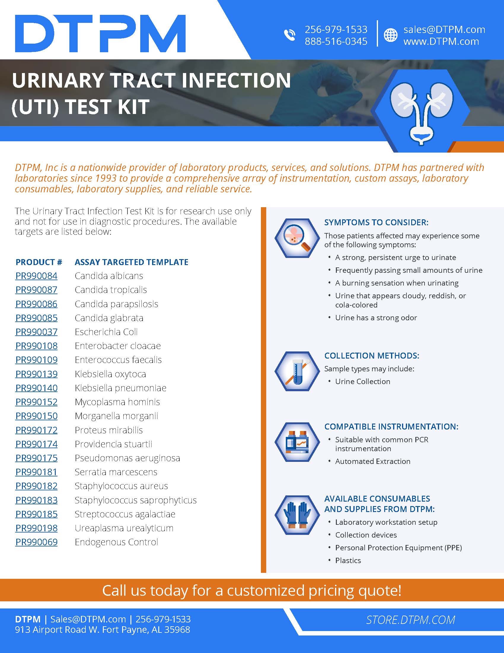 DTPM Urinary Tract Infection Test Kit